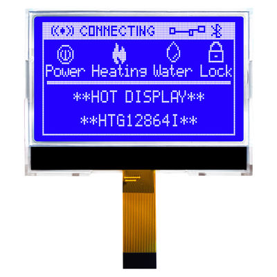 affichage d'affichage à cristaux liquides de 128X64 SPI Chip On Glass avec le contre-jour latéral blanc HTG12864I