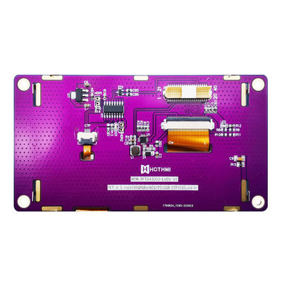 Affichage capacitif de 4,3 de pouce 800x480 LVDS TFT IPS TFT LCD d'affichage