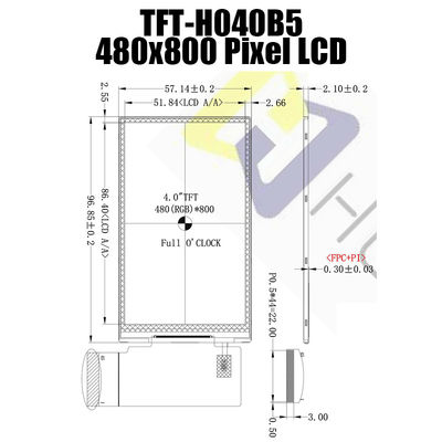 4 fabricant For Monitors d'affichage du module 480X800 TFT LCD de TFT LCD de pouce