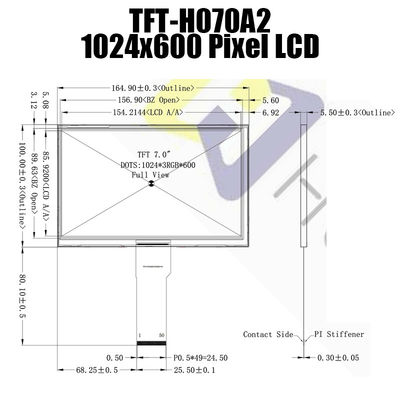 Fabricant lisible d'affichage de TFT LCD de 7 de pouce de TFT LCD de panneau d'IPS moniteurs de lumière du soleil