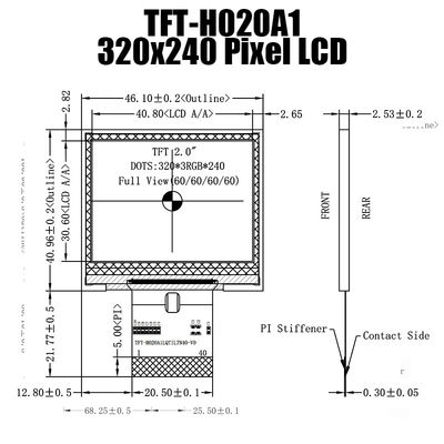 2,0 fabricant industriel de moniteur de l'affichage 320x240 SPI de module de TFT LCD de pouce
